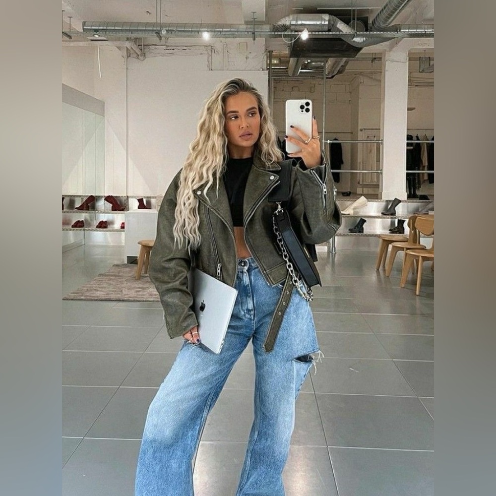 ZARA ✨Viral✨ Faux Leather Jacket